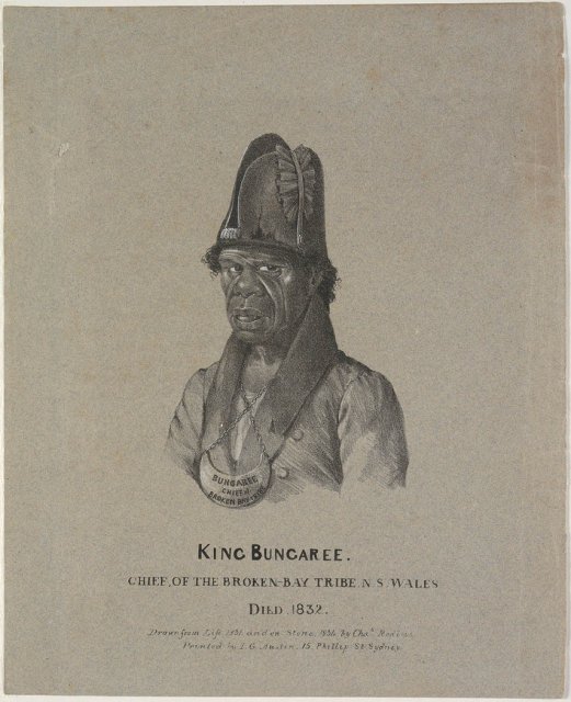 King Bungaree, Chief of the Broken Bay Tribe died 1832 by William Henry Fernyhough, c1836  SLNSW